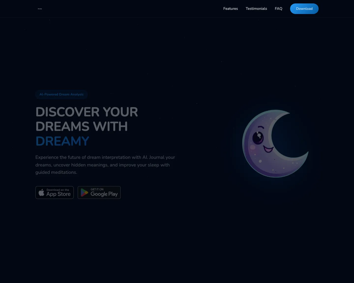 Dreamy landing page preview